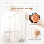 Baby Crib Mobile Arm,HBM Wooden Mobile Arm for Crib Mobile Hanger for Crib Baby Girl Nursery Decor