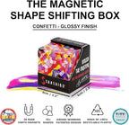 Shashibo Shape Shifting Box - Award-Winning Fidget Toy w/ 36 Rare Earth Magnets - Fidget Cube Transforms Into Over 70 Shapes, Sensory Toy Gift for Kids, Teens, and Adults (Confetti)