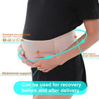 SIYWINA Maternity Belt Pregnancy Support Belt Bump Band Abdominal Support Belt Belly Back Bump Brace Strap