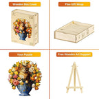 Jigfoxy Wooden Puzzles for Adults, The Vase Cat Wood Puzzles Adult, Unique Animal Shape Wooden Jigsaw Puzzles for Adults, Birthday Gifts for Puzzle Lovers, Family, Friend (S-7.4 * 7.7in-86pcs)