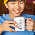 Cute Gnome With Box Accent Mug Cup Gift, Personalized Choose Name Gnome Ceramic Teacup 11 Oz 15 Oz, Unique Coffee Mug Gift For Gnomes Lover Kids Child Birthday, Custom Gnomes White Travel Mugs Gifts