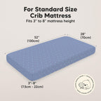 KeaBabies 2-Pack Baby Crib Sheets for Boys, Girls - 52x28 Viscose Derived from Bamboo Toddler Bed Sheets Neutral, Fitted Crib Mattress Cover for Standard Baby Bedding, Soft & Cozy (Marine Muse)