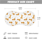 2 Pack Muslin Burp Cloths Golden Dogs Paw Prints White Cotton Baby Burp Cloths Ultra Absorbent and Soft Thick Burping Cloth for Newborn Baby Boys Girls 22x11 Inch