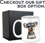 Personalized Coffee Mug, Custom Photo Caricature Gift, Funny Customized Coffee Gift for Men & Women, Custom Mugs with Pictures, White 15oz Customized Fathers Day Mug