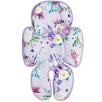 2 in 1 Infant Car Seat Insert, Car Seat Head Support Baby Girls Boys, Soft Newborn Carseat Insert Cushion, Perfect for Carseats, Strollers, Swings (Purple Flower)