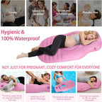 Inflatable Pregnancy Sleep Pillow: for Stomach Sleeping Full Body Mattress with Belly Hole Maternity Airbed for Pregnant Women Pregnancy Rest,Back & Hip Pressure Relief