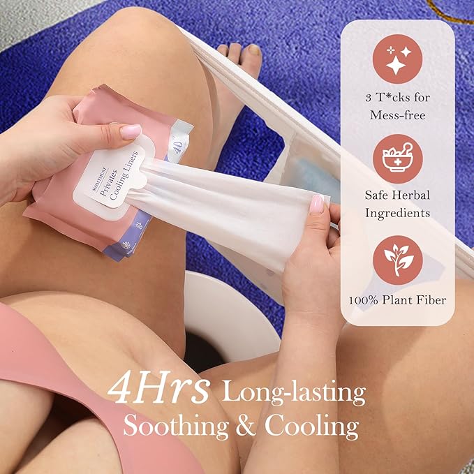 Postpartum Essentials Kit, Labor Delivery Mom Recovery Essentials w/Peri Bottle, Herbal Cooling Spray, Absorbent Disposable Underwear, Instant Cold&Absorbent Pad, Herbal Cooling Liners,Nipple Cream