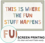 Playroom Decor, Playroom Sign Banner Wall Hanging, Playroom Wall Decor Banner Flag, Checkered Wall Flag Nursery Bedroom Toddler Boy Room Decor Classroom Decorations, Banner for Room