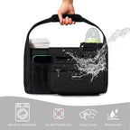 TOPDesign Universal Baby Stroller Organizer Caddy with Detachable Mesh Bag & Heightened Insulated Cup Holders & Non-Slip Secure Hooks Accessories, Fits Most Strollers (Colorful)