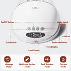 NCVI Hands Free Breast Pump 8131, Wearable Breastfeeding Pump with 4 Modes & 9 Levels, Portable Rechargeable Milk Pump with LED Display, Low Noise & Discreet, 19/21/24 mm Flanges, White