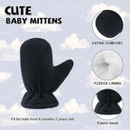BAVST Baby Toddler Winter Mittens Girls Warm Fleece Lined Gloves Kids Sherpa Lined Mittens for Boys