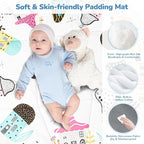 Baby Play Mat Tummy Time Mat with Exclusive Foldable Design, Stage-Based Skill Development Activity Gym, Machine Washable Baby Play Mats for Floor with Gift Package (Zebra)