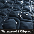 100% Waterproof Dog Bed Cover 30x70 inch Reversible Pad Reusable Camping Mat for Kids/Pet/Dog/Cat Washable Geometric Embroidery Blanket Patchwork Navy+Burgundy