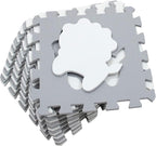 qqpp EVA 18 Tiles Baby Play Mat for Playing, Interlocking Foam Floor Mats for Tummy Time & Crawling, Flooring Tiles with Animals Puzzle for Kids. QP-51(AL) b18N