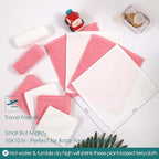 Baby Washcloths 12 Pack, 10x10 inch Heavenly Soft Wash Cloth for Face and Body, Gentle & Safe Pink Face Towel on Sensitive Skin, Baby Essentials Bath Shower Gifts for Girl Infant Kid Toddler Children