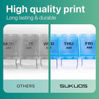 Sukuos AM PM Weekly 7 Day Pill Organizer, 2 Times A Day Pill Box with Arthritis Friendly Push Button, Medicine Cases for Vitamin/Fish Oil/Supplements, Easy to Clean (Purple&Blue)