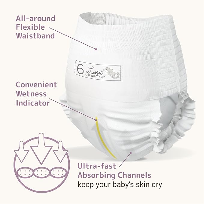 Bambo Nature Hypoallergenic Training Pants, Eco-Labelled Training Pants, Totally Chlorine-Free, Skin Friendly - Size 6 (95 Count)