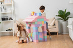 PLATPORTS Huge Blocks - Giant Plastic Blocks - Big Blocks - Jumbo Blocks - Big Building Blocks Jumbo - Jumbo Building Blocks - 86 Pieces Large Blocks for Kids Ages 1 to 8 with Wheels