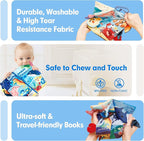 hahaland Baby Books 0-6 Months,Infant Tummy Time Toy High Contrast Sensory Baby Toys 6 to 12 Months Touch Feel Book Baby Gifts for Boy Girl 0-3 Months Book Early Learning Toy (Single Book)