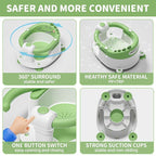 TPN Baby Bath Seat for Babies 6 Months & Up, Non-Slip Toddler Bath Seat with 5 PCS Waterproof Emoji Stickers, Portable Infant Bath Seat for Baby(Green)