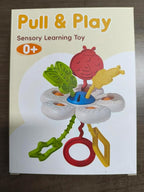 Baby Sensory Chew Toy for 6-12-18 Months, Soft Silicone Pull String Travel Toy for Car Seat & Stroller, Develops Fine Motor Skills & Vision, Early Learning Gift for Newborns and Toddlers Boys Girls