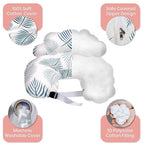 PILLANI Nursing Pillow for Breastfeeding, Breast Feeding Must Haves, Baby Pillow, Breast Feeding Pillow for Mom & Baby, Removable Cotton Cover, Adjustable Waist Strap, Breastfeeding Essentials Newborn