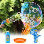 Bubble Machine Gun, Dinosaur Bubble Blower Bubbles Toy for Kids and Toddlers Bubble Maker Christmas Birthday Party Gift for Boys Girls 3 4 5 6 7 8 9(Blue)