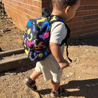 Accmor Toddler Backpack Leash with Anti Lost Wrist Link, Cute Mini Child Walking Harnesses Keep Kids Close Back Pack Rope Tether Rein for Baby Boys (Black/Dino)