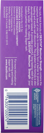 Desitin Maximum Strength Baby Diaper Rash Cream with 40% Zinc Oxide for Treatment, Relief & Prevention, Hypoallergenic, Phthalate- & Paraben-Free Paste, Travel Size, 2 oz (Pack of 6)