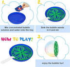 Roberly 25 PCS Big Bubble Wands Set with Tray Solution, Giant Bubbles Wands Toys for Kids Adults Summer Outdoor Activities Birthday Gifts Party Favors