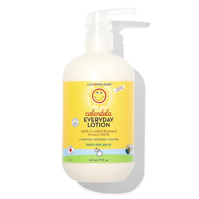 California Baby Calendula Lotion | 100% Plant-Based Moisturizer | Lavender Baby Lotion | Face Moisturizer For Dry Skin | Hypoallergenic | 19 oz.