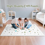 Baby Foam Play Mat-72”x 48” Baby Playmat,6-Piece Interlocking Foam Floor Tiles,Waterproof Crawling Mat,Puzzle Mat for Infants and Toddlers,Non Toxic Play Mat for Baby Tummy Time Mat(Spot)