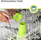 Re-Play Sippy Cups for Toddlers - 10 Oz. Reusable Spill Proof Cups for Kids, Dishwasher/Microwave Safe - Made in USA - Set of 6-3.13" x 6.25" - Crayon Box