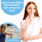 3M Adhesive Child Safety Strap Locks by Baby Proof Me, Baby Latches for Cabinets, Dishwashers, Fridges, Ovens and Trash Cans, Stain Free Toilet Lock (6 Safety Latches)
