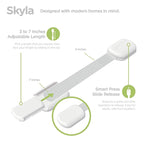 Baby Proofing Child Safety Locks (2 Pack) by Skyla Homes - The Safest, Quickest and Easiest 3M Adhesive Cabinet Latches, No Screws & Magnets, Multi-Purpose for Furniture, Kitchen, Ovens, Toilet Seats