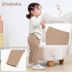 U·nikaka Toddler Baby Girls Pants Ribbed Infant Pants Leggings Toddler Baby Girl Bottoms Leggings 2 Packs