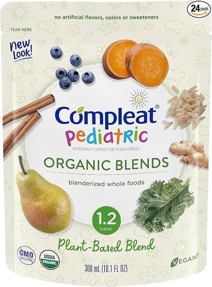 Compleat Pediatric Organic Blends Pediatric Oral Supplement Plant Blend 10.1 oz Pouch 24 Ct