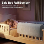 Bed Rail Bumpers Protector, Hospital Bed Rails Padding, Loft Beds and Bunk Beds Bumpers Protector, Premium Soft Memory Foam - Anti-Bump | Fall Prevention, 90x14x20cm, Gray
