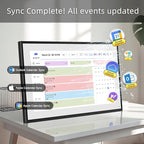 10.1 Inch Smart Digital Calendar & Chore Chart Full HD Touchscreen Display WiFi Sync Electronic Planner for Family Schedules Includes Desk Stand Streamline Home Organization Gift for mother mom women