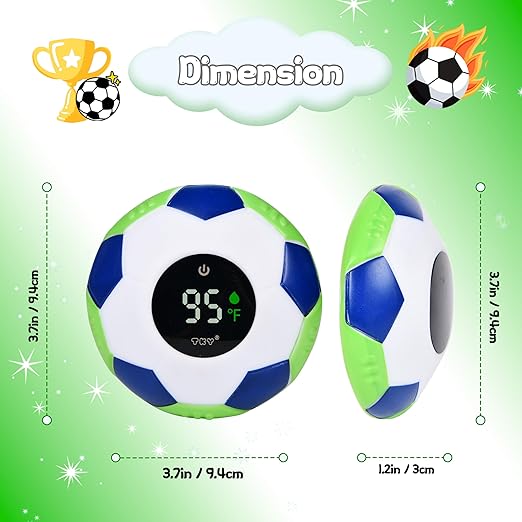 TKY Baby Bath Thermometer with Floating Toys - Digital Water & Room Temperature Monitor, Rechargeable Thermometer with Alerts for Newborn Bath Essentials, Infant Safety