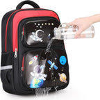 Cartoon Backpack for Boys, 17 Inch Kids Space Backpack for Children Teens Waterproof School Travel Backpacks