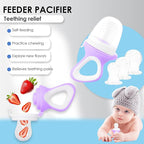 Bluet B- Silicone Baby Feeding Set with Pacifier - Baby Led Weaning Supplies - Baby Spoons, Suction Bowl - Plate - Baby Utensils Set - Silicone Feeding Set for Baby First Foods - 11pcs - Purple