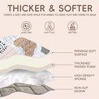 Baby Play Mat - Thicken 71x59 Inch Soft Foam Crawling Mat for Playpen & Floor, Non-Slip Waterproof Activity Playmats for Infants & Toddlers, Portable Foldable & Machine Washable, Boho Design