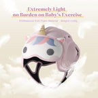 Baby Head Protector Baby Helmet for Crawling and Walking - No Bumps and Soft Safety Peak - Ultra Light and Adjustable Baby Head Protector Suitable for Babies 6-24 Months-Unicorn