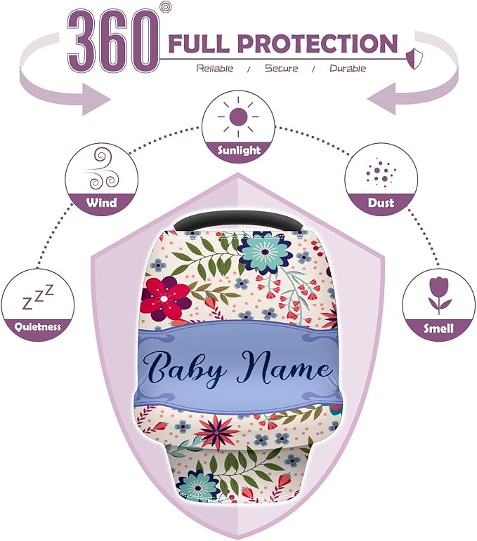 Baby Car Seat Stroller Cover Nursing Cover New Mom Breastfeeding Scarf Soft Stretchy Infant Carrier Cover Car Canopy Coverage