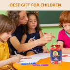 Lebze Jumbo Crayons for Toddlers, 6 Colors Washable Crayons, Easy to Hold Silky Large Crayon for Babies and Children, Safe Non Toxic