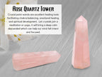Amazing Gemstone Rose Quartz Crystal Towers - Natural Healing Crystal Point Obelisk for Reiki Healing and Crystal Grid (3 Inch)