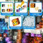 Magnetic Blocks-200PCS Magnetic Building Blocks Set, Kids Classroom Sensory Toy SJ003