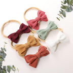 Baby Girl Headbands and Bows, Newborn Infant Toddler Nylon Elastics Hairbands Hair Accessories