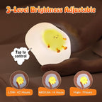 Fried Egg Night Light for Toddler, Kids, Baby, Nursery Warm Ambient Lamp for Snoothing, Sleeping Companion, Auto Off 30Min Timer, Rechargeable Battry Cordless, Soft Silicone Skin